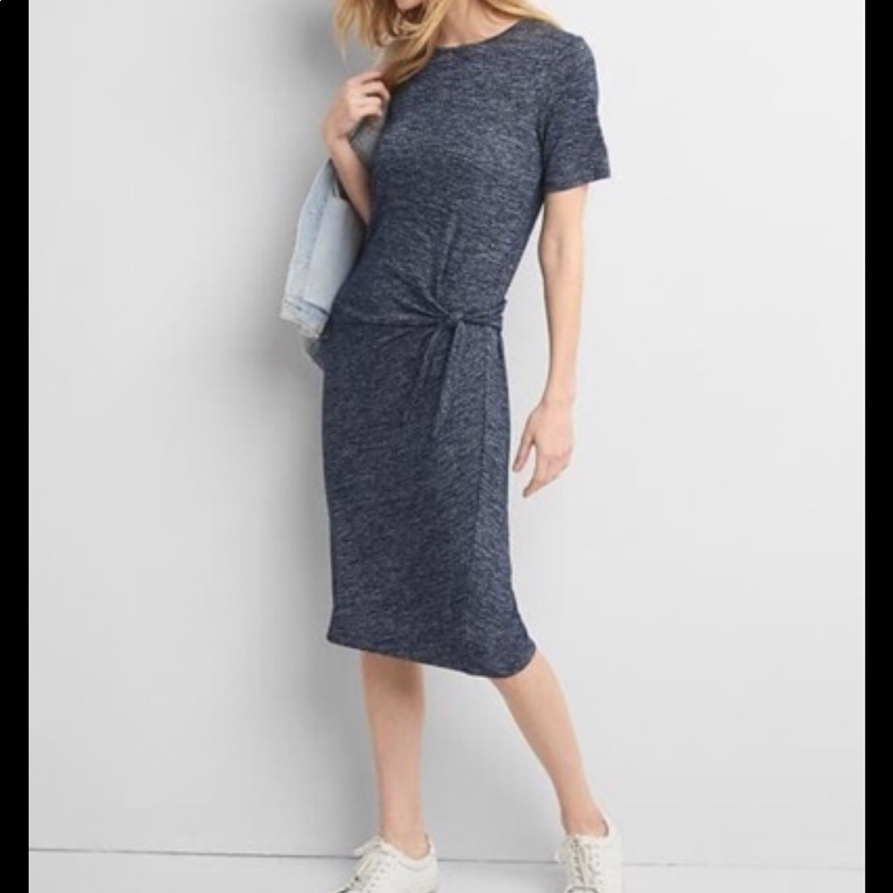 Gap Heathered Indigo Blue Dress Large